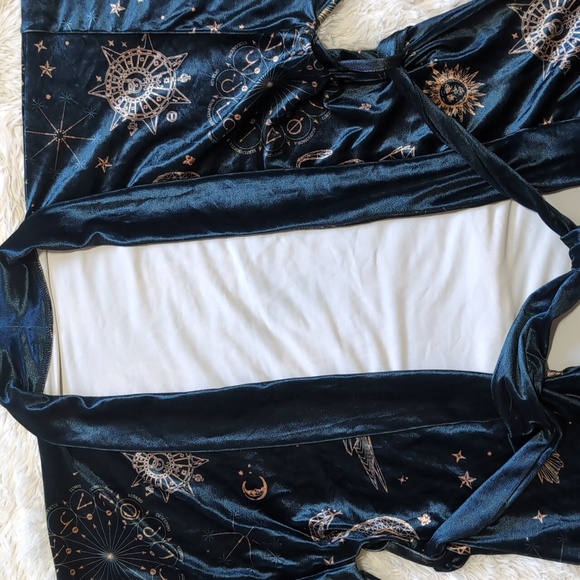 Blackmilk Harry Potter Magic Sky Velvet Swan Kimono - Picture 4 of 15